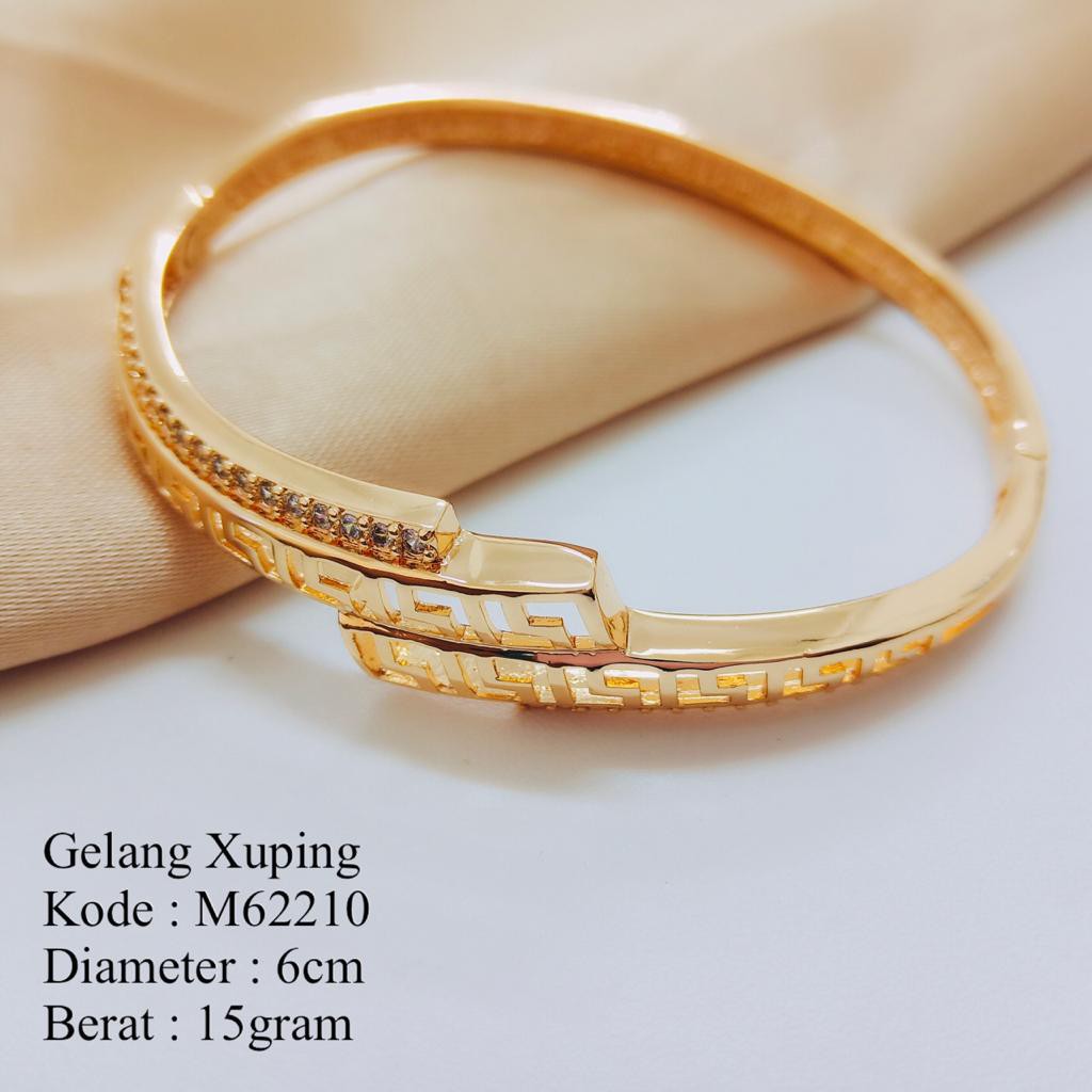 Missi Jewelry Gelang Tangan Bulat Ukuran Besar Orang Gemuk Gelang Xuping Lapis Emas Cantik M62210 Shopee Indonesia