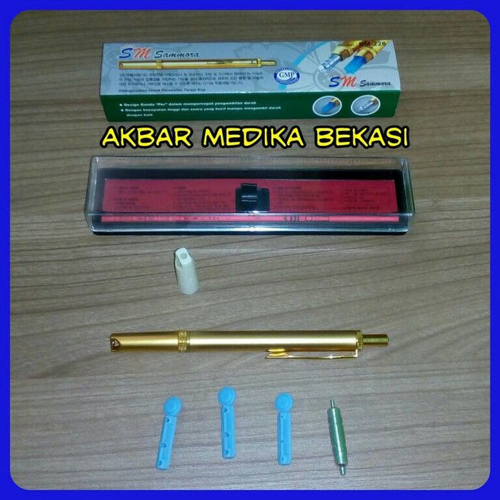 

Sammora Gold Sm-228 Colored Lancing Device - Pena Bekam Pen Bekam By As