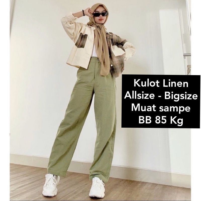 HIGHWAIST KULOT LINEN PREMIUM / KULOT LINEN