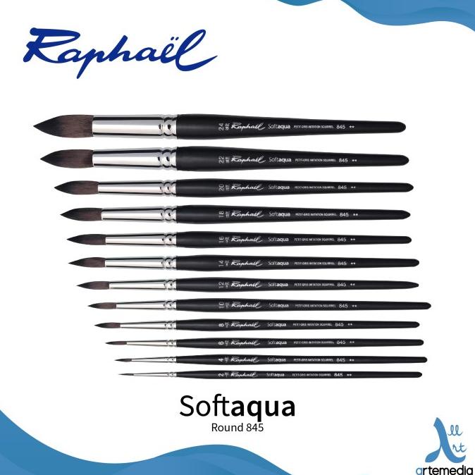 

Kuas Lukis Raphael 845 Round Softaqua Synthetic Brush Short Handle