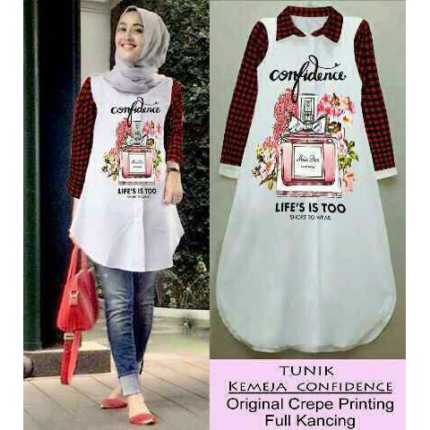 TUNIX CONFIDENCE BAHAN CREPE PRINTING LD 98 CM PJ 85 CM