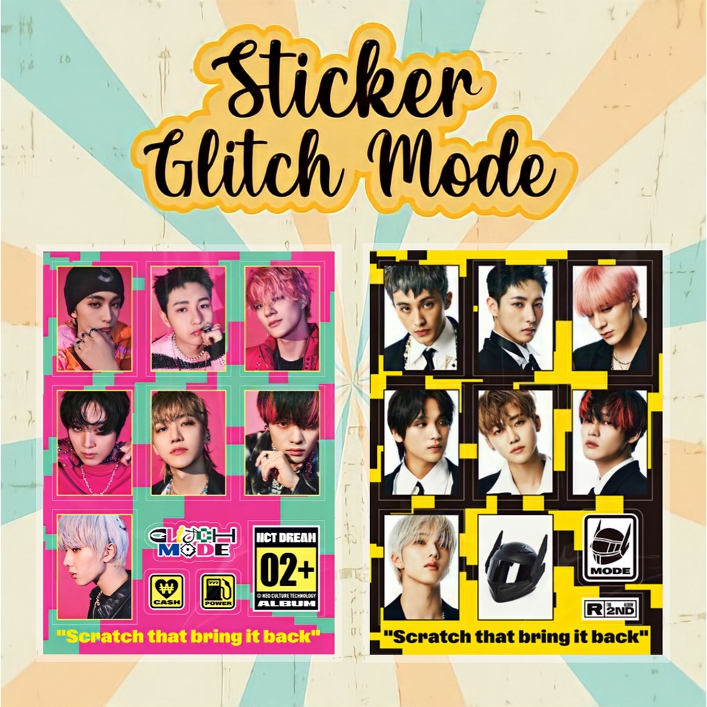 GLITCH MODE NCT DREAM STIKER JAEMIN JENO MARK RENJUN HAECHAN JISUNG CHENLE