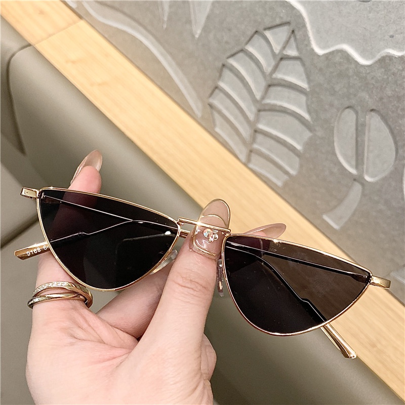 2021 new metal triangle fashion ins street photography sunglasses