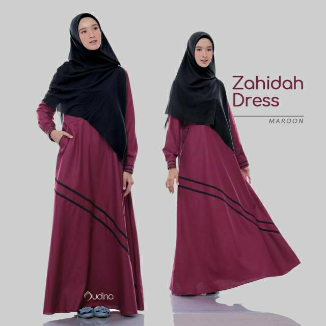 ZAHIDAH DRESS AUDINA . GAMIS SYARI POLOS BUSUI FRIENDLY