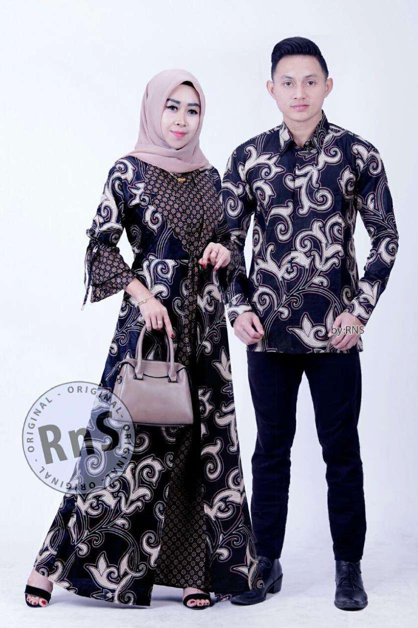 Couple Batik Gamis Modern Fashion Muslim Sicinta77 Baju Couple Batik Pekalongan Terbaru