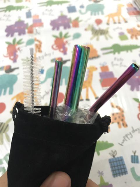 [termurah Indonesia] Sedotan Bahan Stainless Steel Reusable Bisa Dicuci / Straw Besi Cleaner