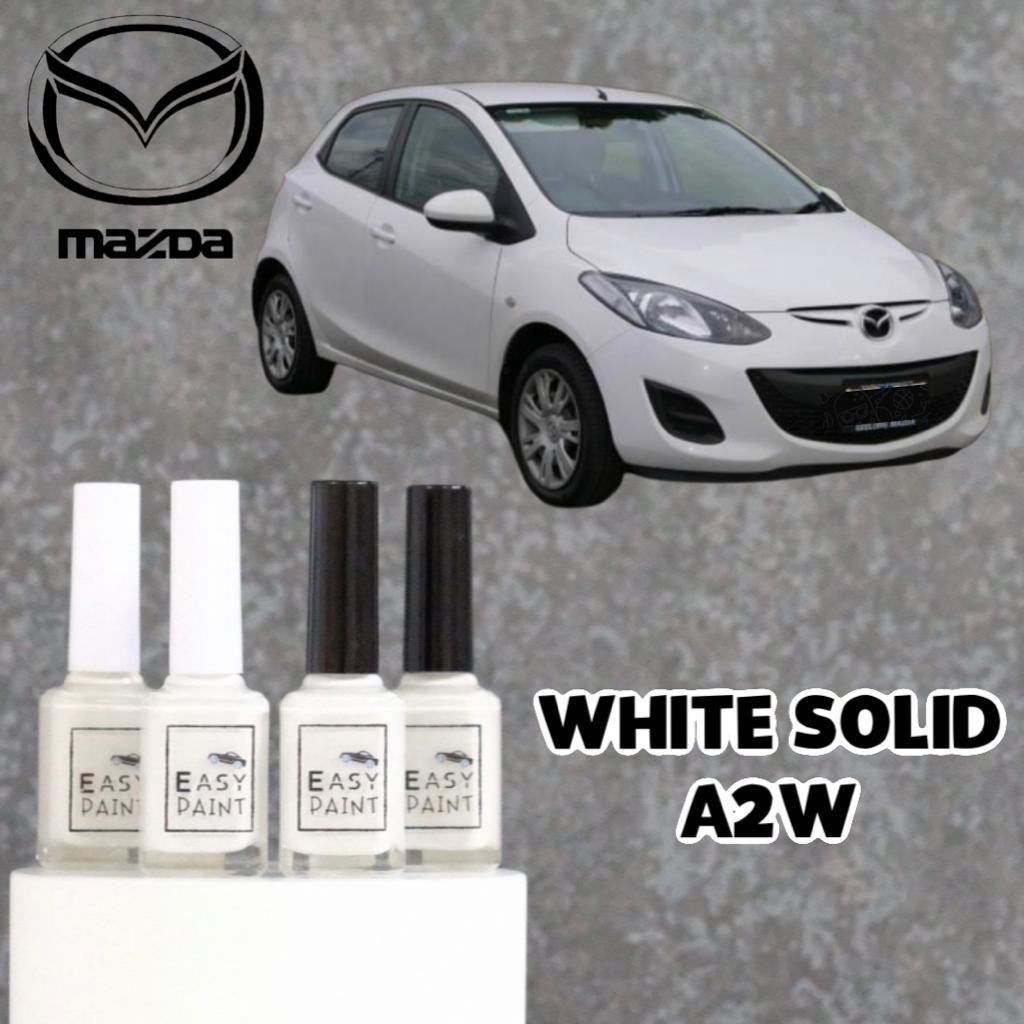 Cat Oles White Solid A2W Mazda 2 Mazda2 Old Version Lama Putih Penghilang Baret