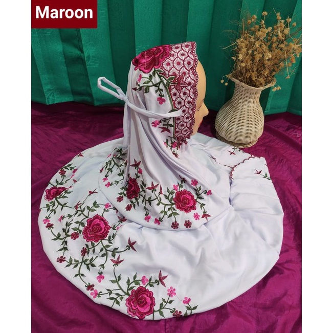 mukena dewasa/mukena lajuran/mukena bordir/mukena bunga-bunga/mukena polino