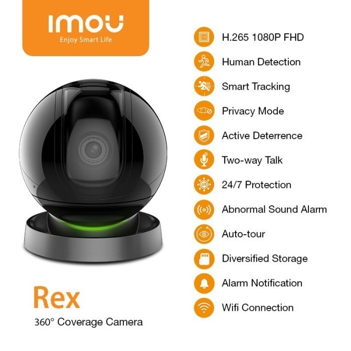 Kamera CCTV Wireless IMOU REX 2MP 1080P H.265 Pan &amp; Tilt Two-way talk