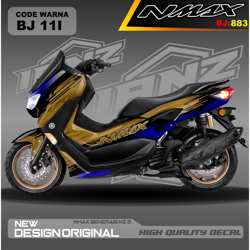 DECAL STICKER NEW NMAX FULL BLOK MOTOR / DECAL FULL BODY NMAX / DECAL STIKER FULL BODY NMAX / STIKER DECAL NMAX TERBARU