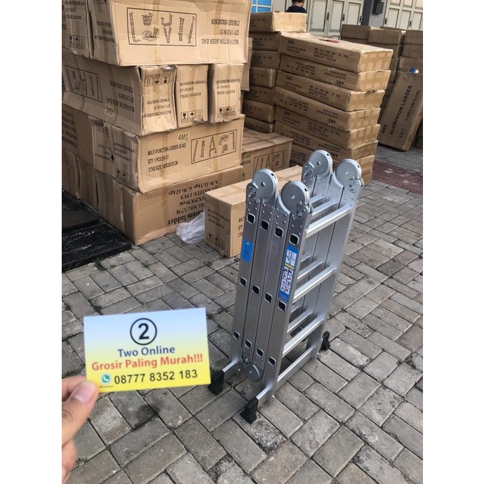 Tangga Lipat Multifungsi AMG 3,7 METER / TANGGA ALUMINIUM 3.7Meter AMG Star Seller Termurah
