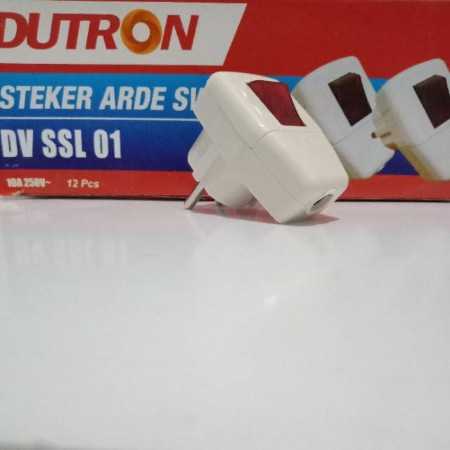 STEKER ARDE SWITCH DUTRON COLOK COLOKAN SAMBUNGAN LISTRIK KUNINGAN ASLI 1 LUBANG TANPA KABEL ADA SAKLAR ON OFF STOP KONTAK