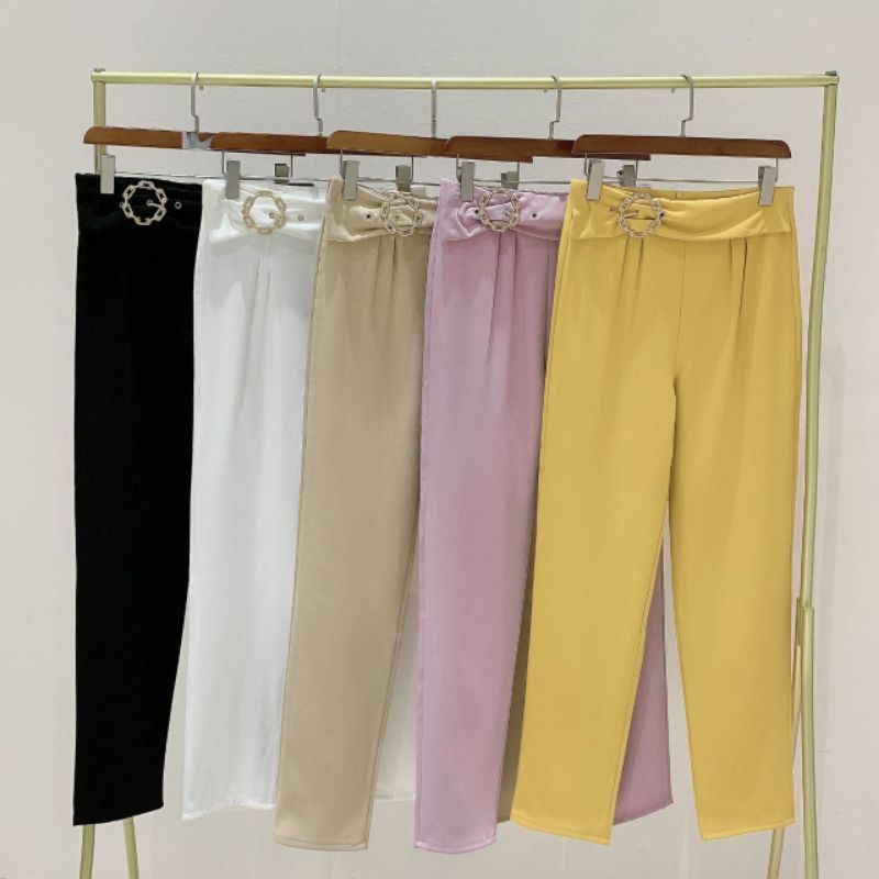 CELANA PUTIH WANITA KEKINIAN /CELANA HIGHWAIST WANITA IMPORT