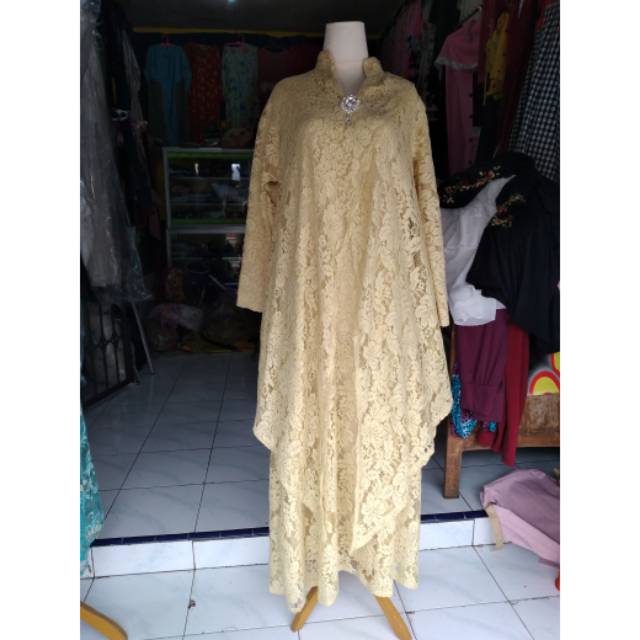 Bahan brokat bunga kuning