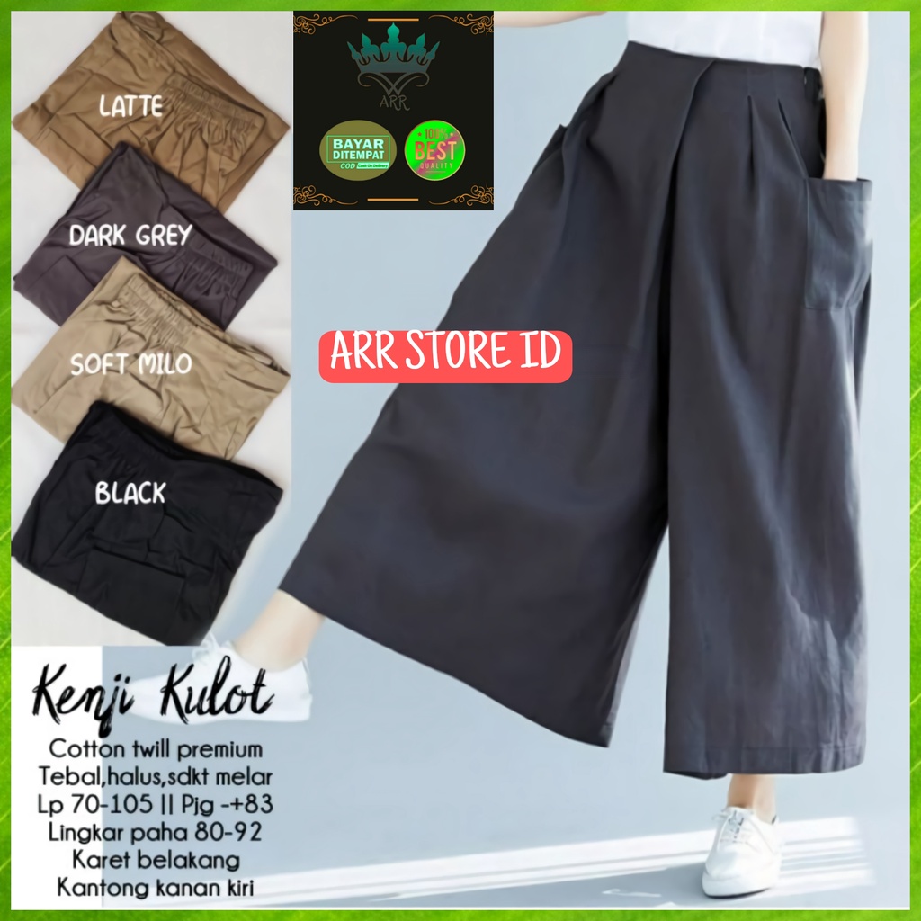 Celana Kenji Vega Kulot Panjang Wanita Jumbo Kekinian Premium Import Lp 72-110 P 84 Allsize