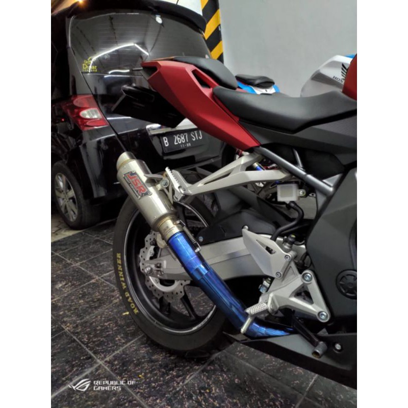 Header Blue StainlessSteel Bending Cbr250rr