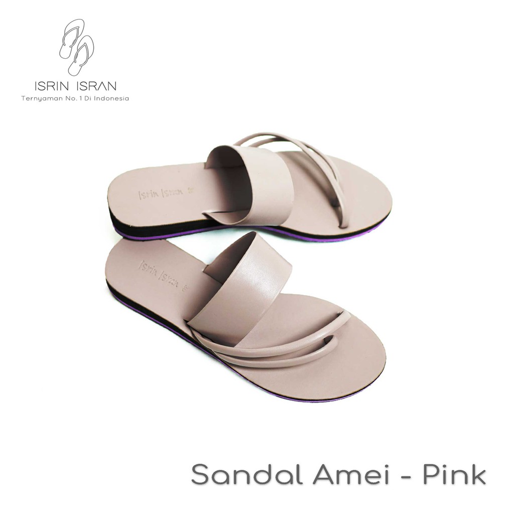 ( AMAI) Sandal Harian Wanita Murah ISRIN ISRAN Original-Pink / Lilac