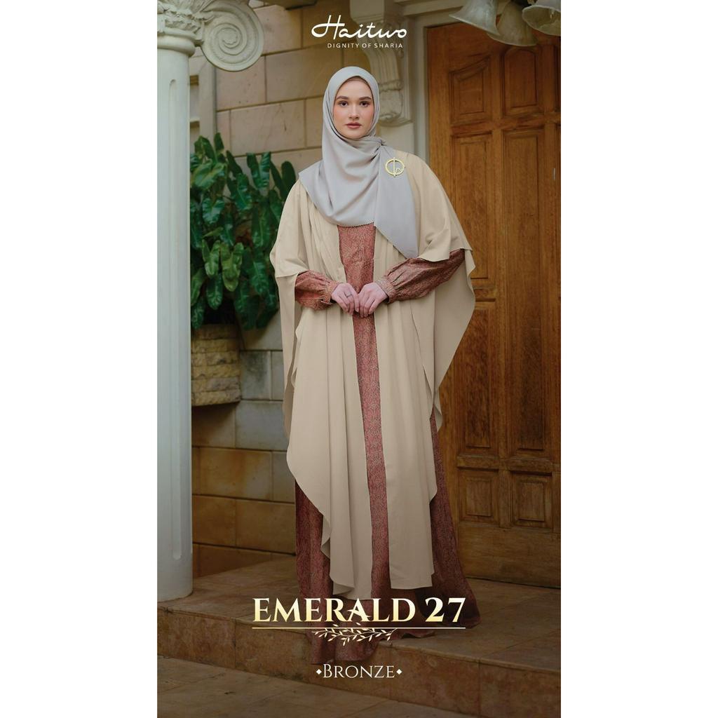 Haitwo Emerald 27 Bahan Jacquard Janoa mix Diamond Dress Syar'i Fashion Muslimah Modern