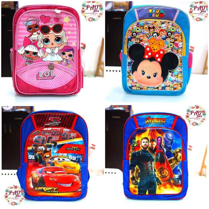 Tas sekolah SD karakter / tas ransel anak SD / tas LOL ransel