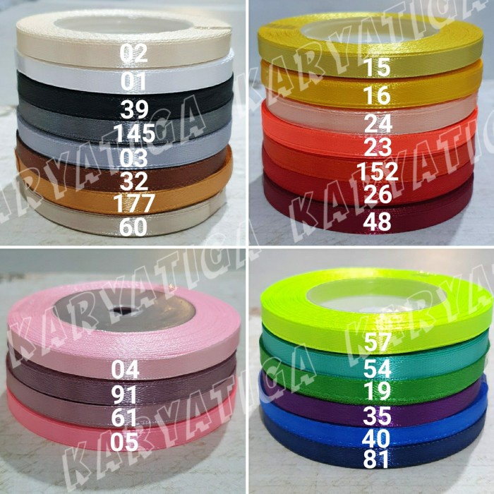 

Pita Satin 1/4 Inch (0.6 cm) Panjang 25 Yard - Part 1