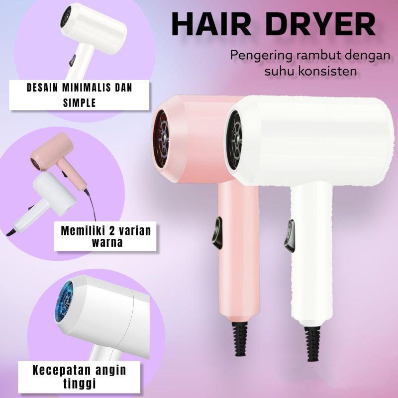 COD Hair Dryer Cepat Kering Portable Hairdryer Professional Salon Pengering Rambut Hairdryer Mini