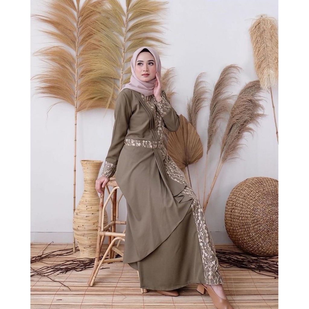 BELVINA DRESS WANITA MUSLIMAH / DRESS WANITA / CASUAL DRESS / DRESS LEBARAN-KONDANGAN / DRESKEKINIAN