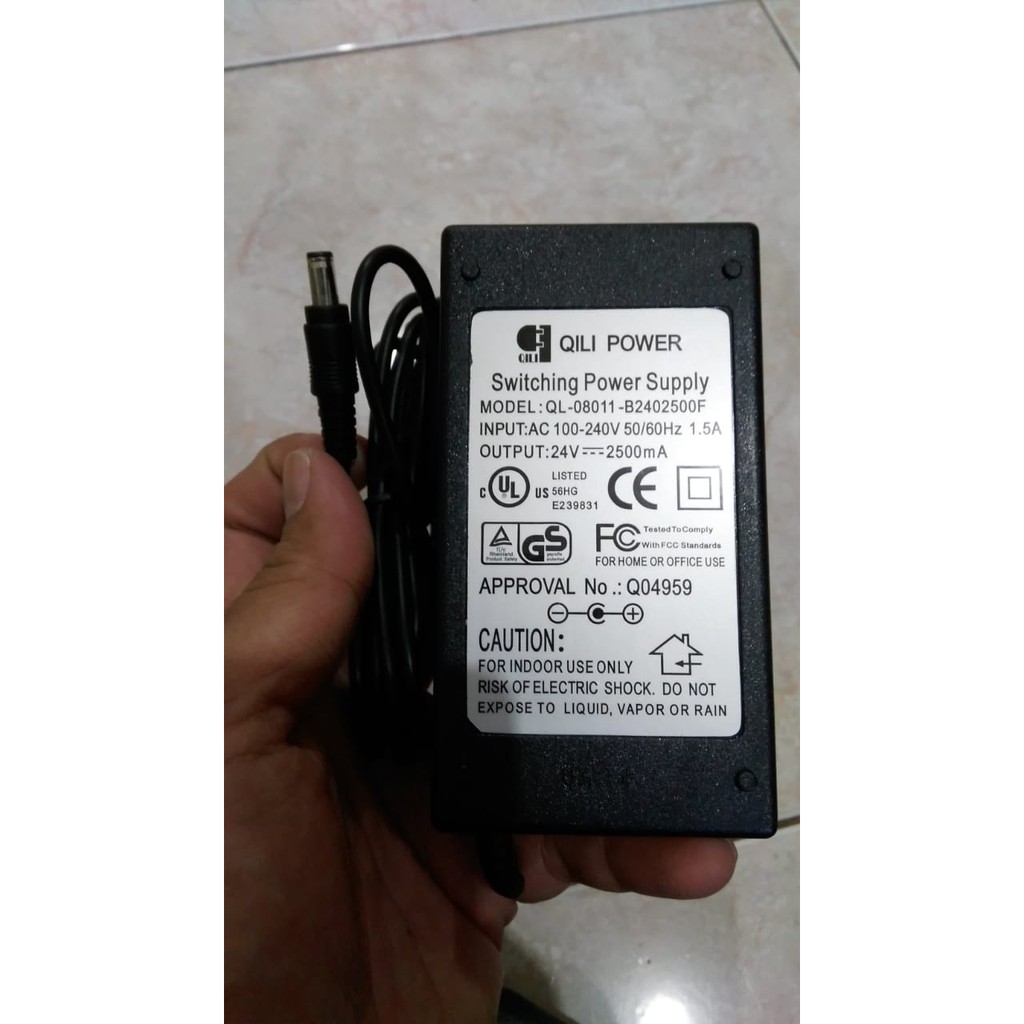 Power Supply Adaptor 24V 2.5A 2500mA dengan Indikator Real Kapasitas