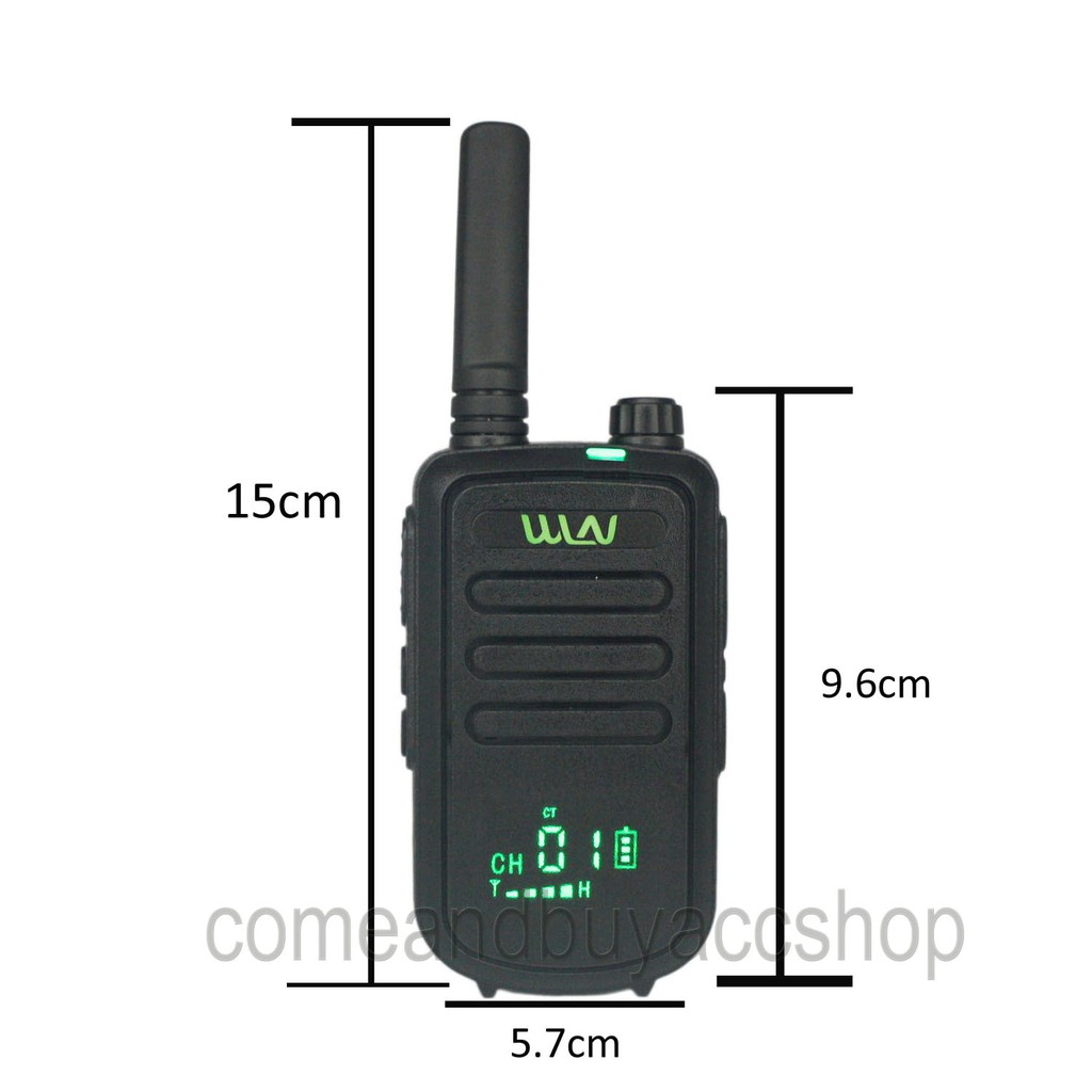 WLN Walkie talkie HT Two-Way Radio Layar LED KD - C100U ( isi 2 pcs ) - Antena Sedang-Batrai 1500 mA