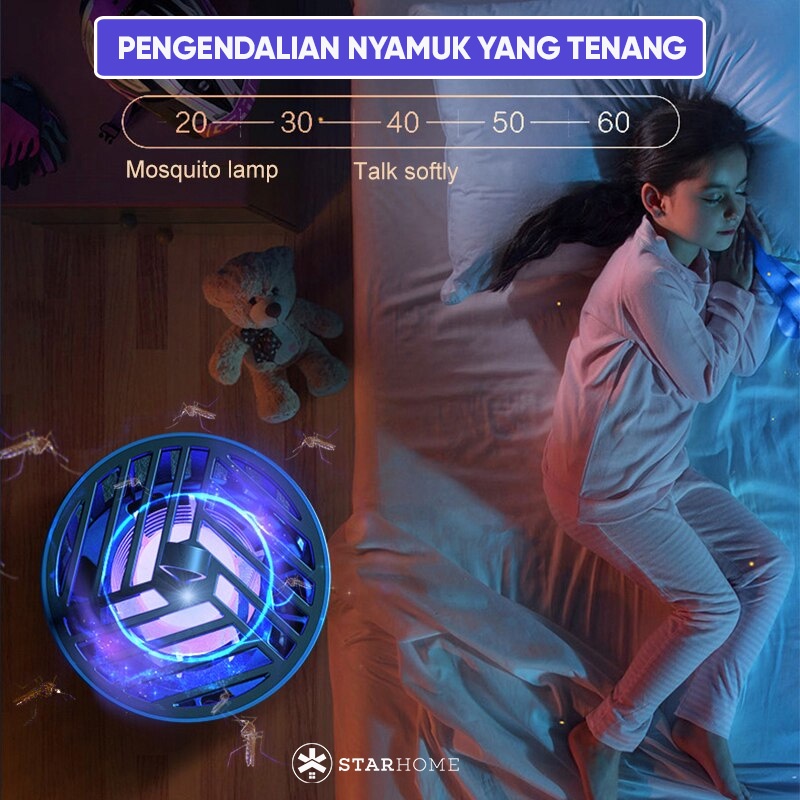 Lampu Nyamuk Perangkap Nyamuk StarHome dengan Cahaya Biru UV Lampu Tidur Mosquito Killer Lamp LED Light BG-003