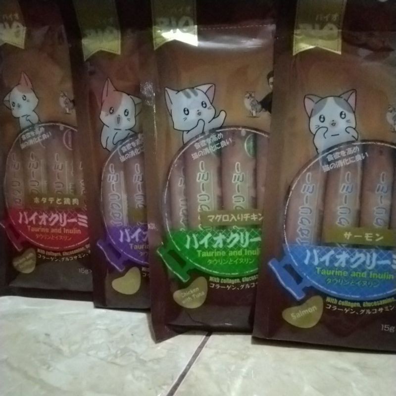 Bio Creamy Snack Kucing 4*15 gram makanan kucing