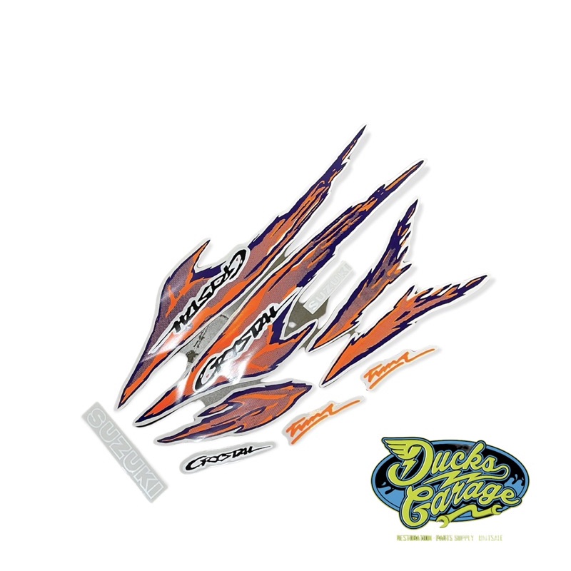 striping sticker stiker list body suzuki crystal cristal two tone