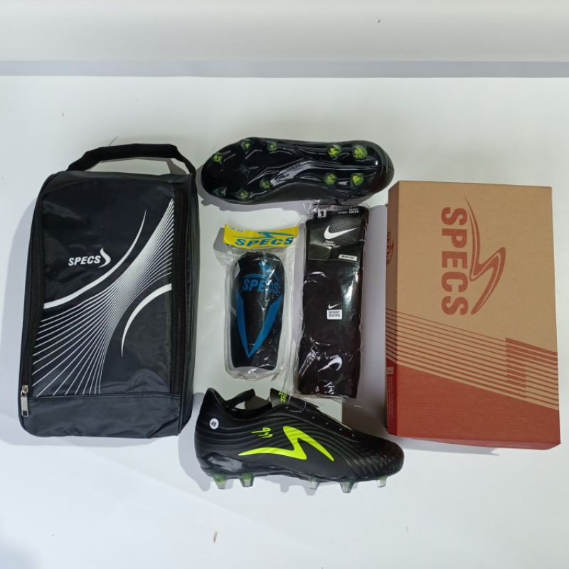 Promo!!!Paket komplit sepatu bola specs lightspeed (sol bening) murah