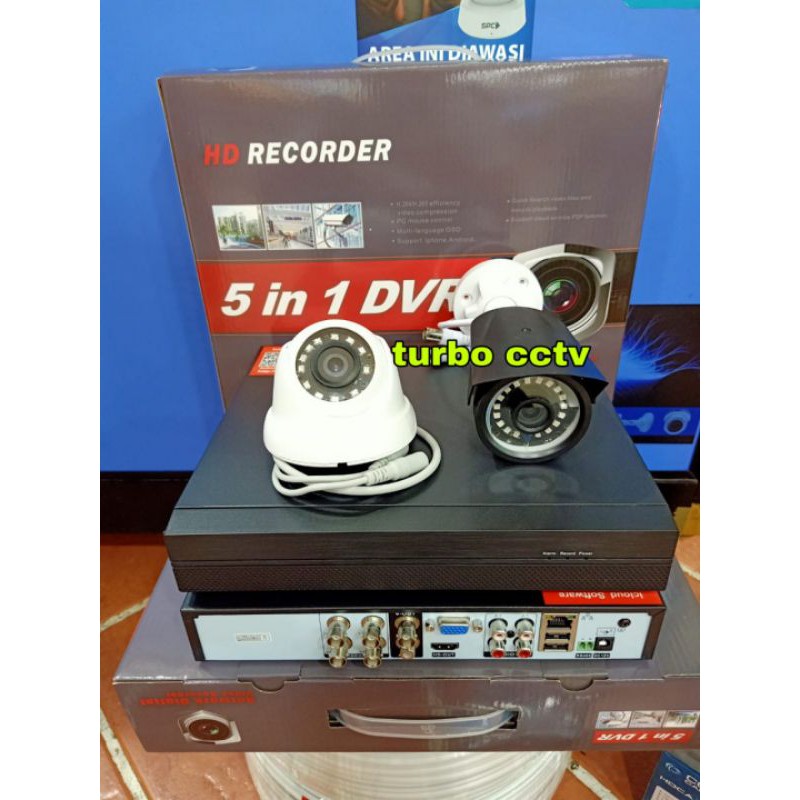 PAKET CCTV 720P 3MP 2 KAMERA CCTV DVR 4 CH 4 CHANNEL XMEYE