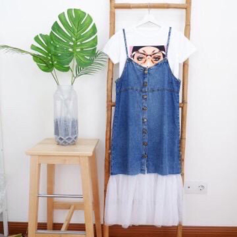 Overall Denim Dress
