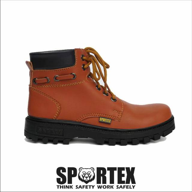 sepatu safety ujung besi / safety shoes type XSXS warna Tan by sportex