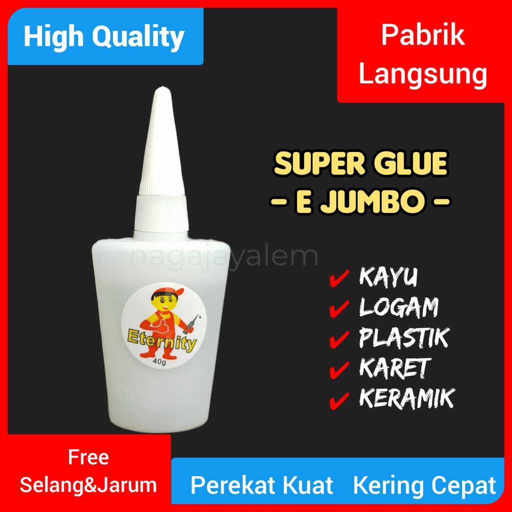 

(30pcs/1.3kg) Lem Eternity Jumbo/Lem Tetes/Lem Serbaguna/Lem Korea E/Lem Setan/Super Glue/Lem Cair