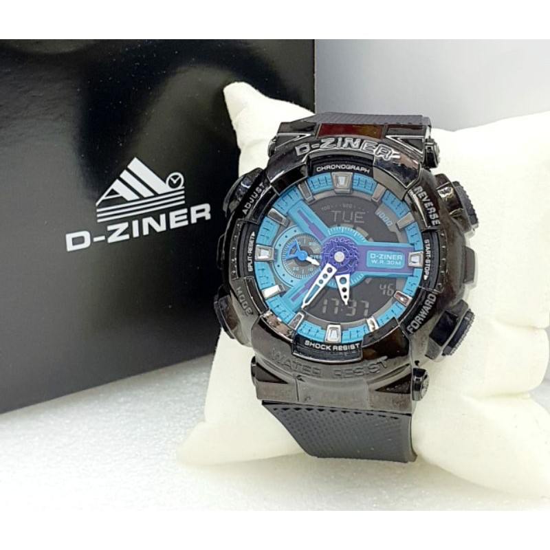 Jam Tangan Pria Terbaru D-ZINER 8295 Original Dualtime Series Jam Terlaris