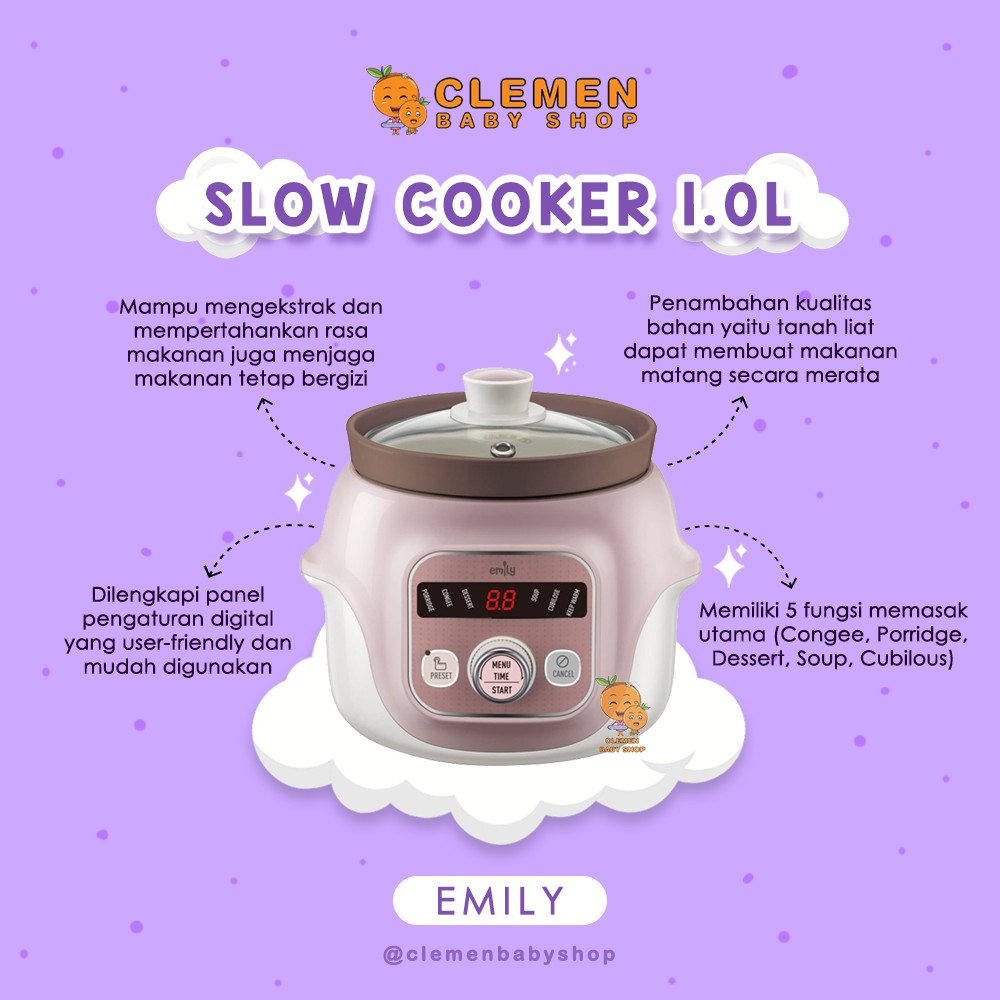 Jual Emily Slow Cooker Claypot 1L Shopee Indonesia