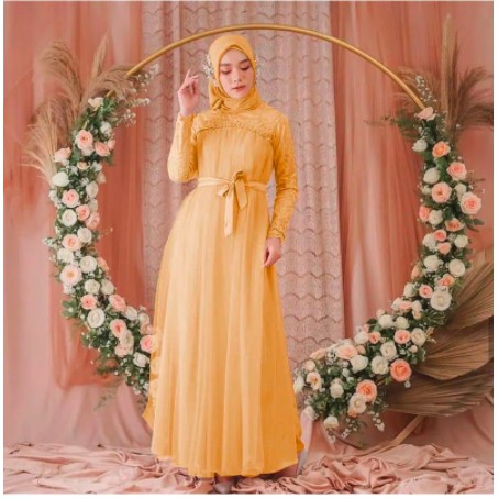MAXI DRESS MIRENA/ GAMIS MAXI TILE MUTIARA RUBY/ DRESS KONDANGAN/ MAXI DRESS WANITA/ MAXI TRENDY