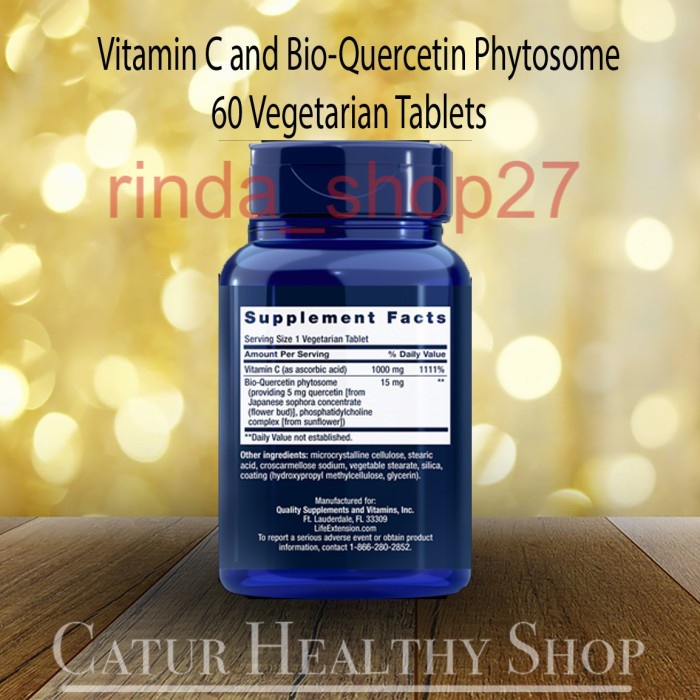 Jual Life Extension Vitamin C and Bio Quercetin Phytosome 60 Veg.Tabs