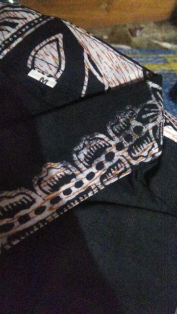 Pbi Ii Hem Kemeja Batik Modern Pria Ii Motif Hitam Manis Abu Jahal