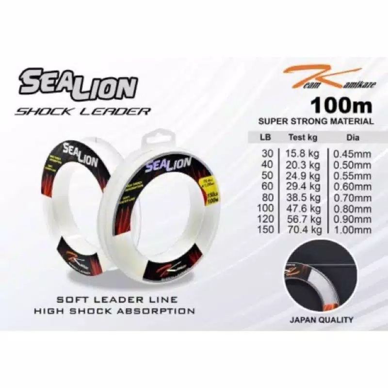 Shock Leader Kamikaze SeaLion 30lbs - 40lbs - 50lbs