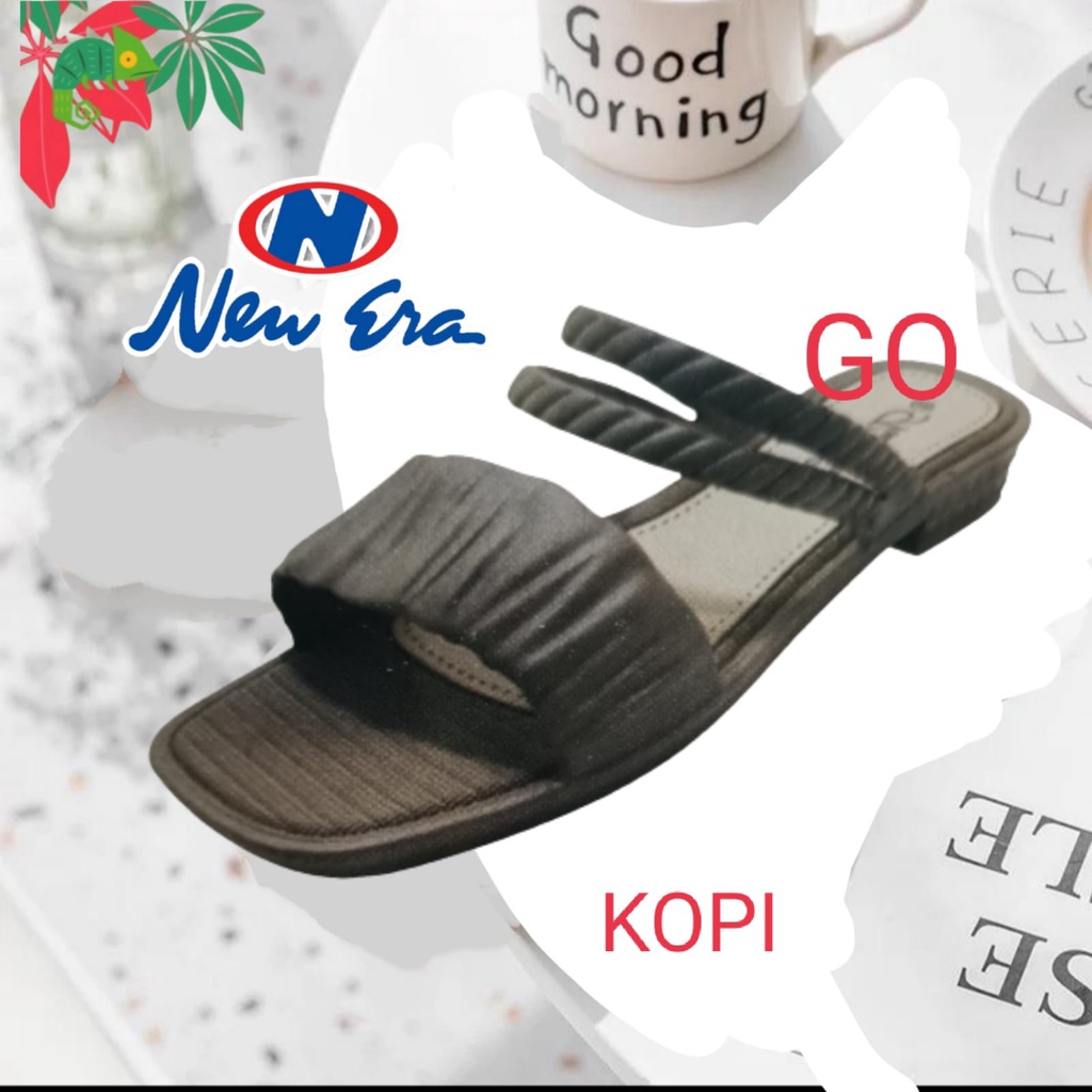 sogo NEW ERA LB 10047 Sandal Wanita Kerut Tali Belakang Sandal Slop Wanita Karet Sandal Wanita Casual Best Seller