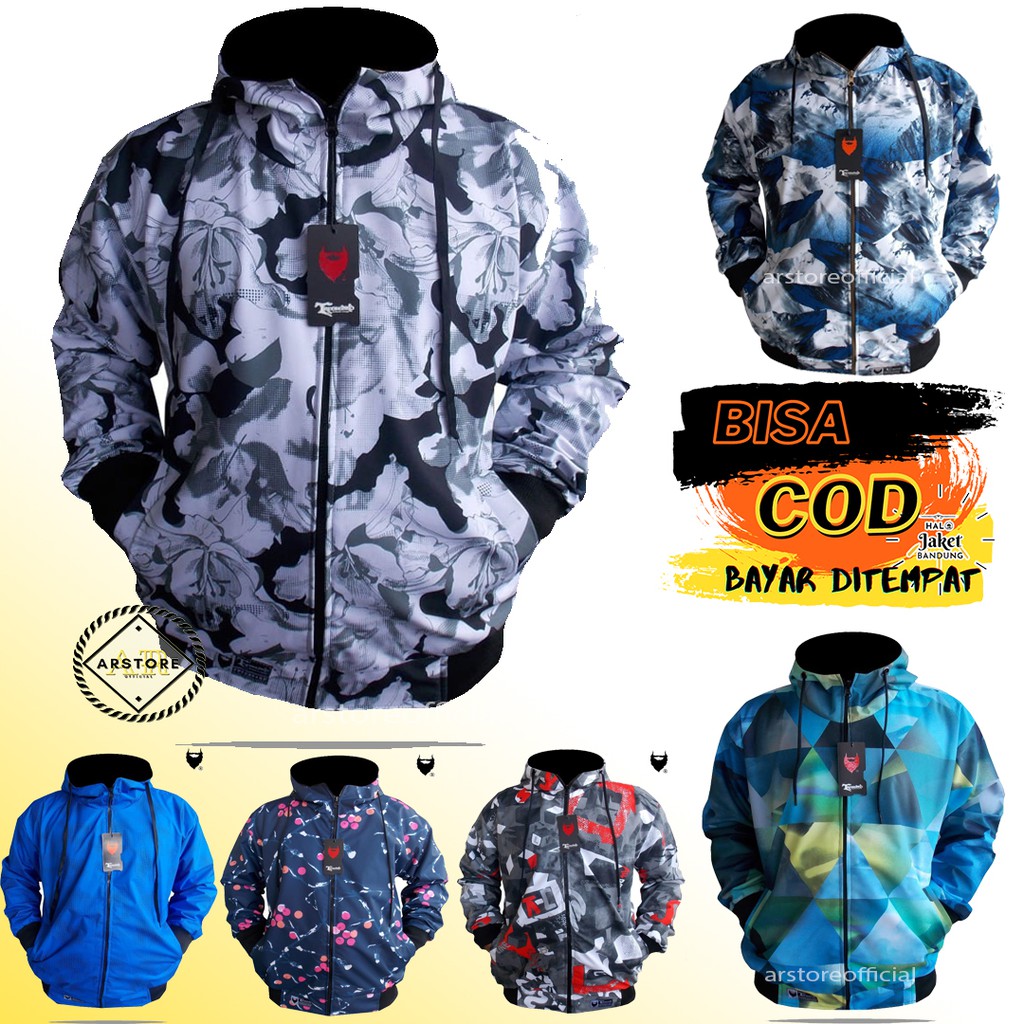 Jaket Bolak Balik Hoodie Taslan Anti Air /JAKET PRIA Outdoor Original Treebeard