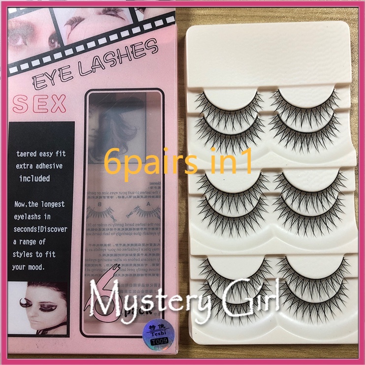 Mysterygirl - Bulumata Ready Bulu Mata Palsu Good Quality 6Pair in1 Set  / Fake Eyelash Women Fashion Import