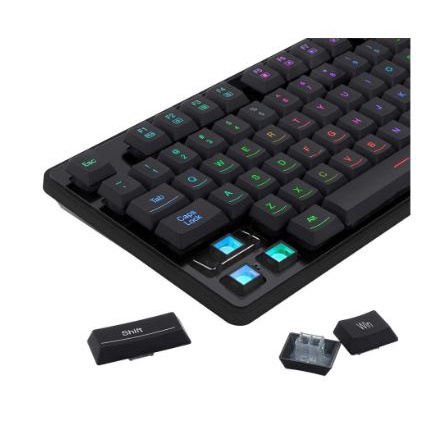 Keyboard gaming redragon membrane semi mechanical wired usb fullsize 104 keys dyaus 2 k509 rgb k509rgb k-509