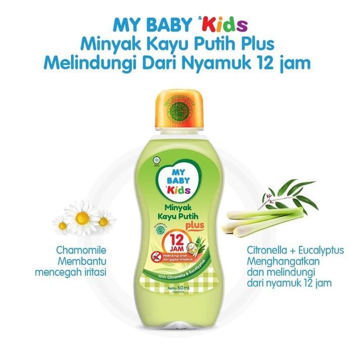 My Baby Kids Minyak Kayu Putih Plus 12 Jam 60ml - Minyak Kayu Putih Untuk Anak 60 ml