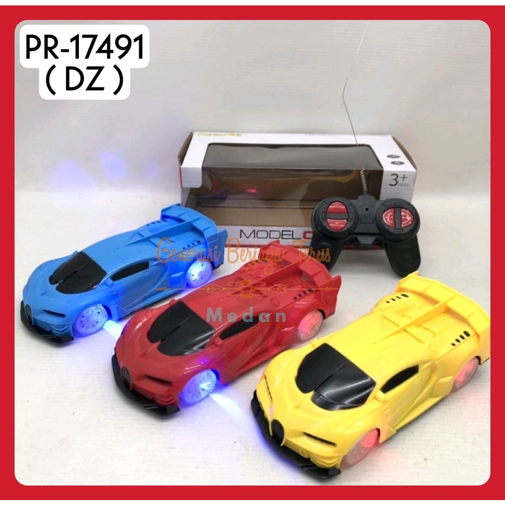 MAINAN ANAK LAKI LAKI MOBIL REMOTE CONTROL SEDAN BAN WARNA WARNI PR17491