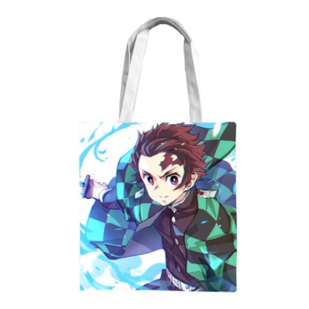 Tas Demon Slayer Anime Totebag Canvas Kimetsu No Yaiba Import