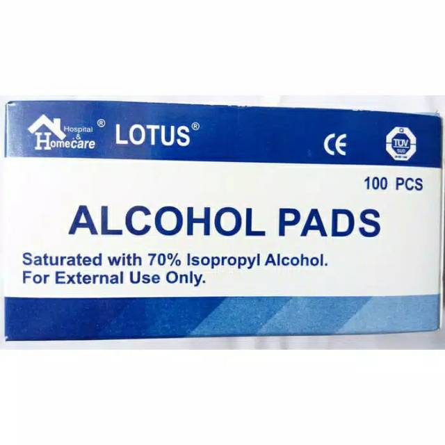 alkohol swab pads tisu alkohol lotus